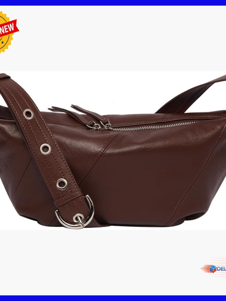 Genuine Leather Hobo Crossbody Bag, Adjustable Strap, Spacious Satchel Purse